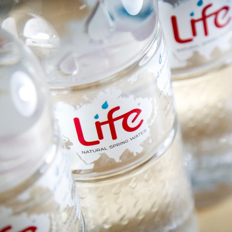 Crate47 created the Brand and bottle design for Life Water UK
